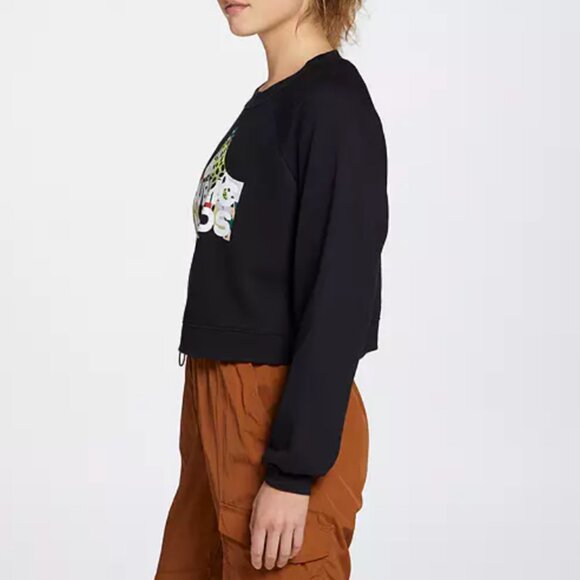 NWT New Public Lands Women's Logo Fleece Raglan Shirt Medium M Black Sweatshirt - Picture 3 of 6